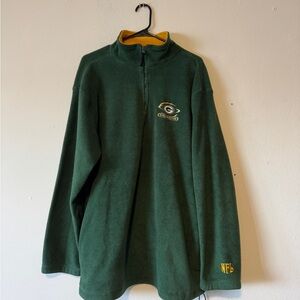 Y2K Green Bay Packers Men’s Green Quarter Zip Fleece NFL XL